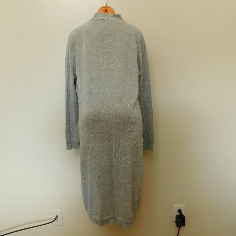 A97 Michael Kors Twist-neck Metallic Sweaterdress - Picture 3 of 3